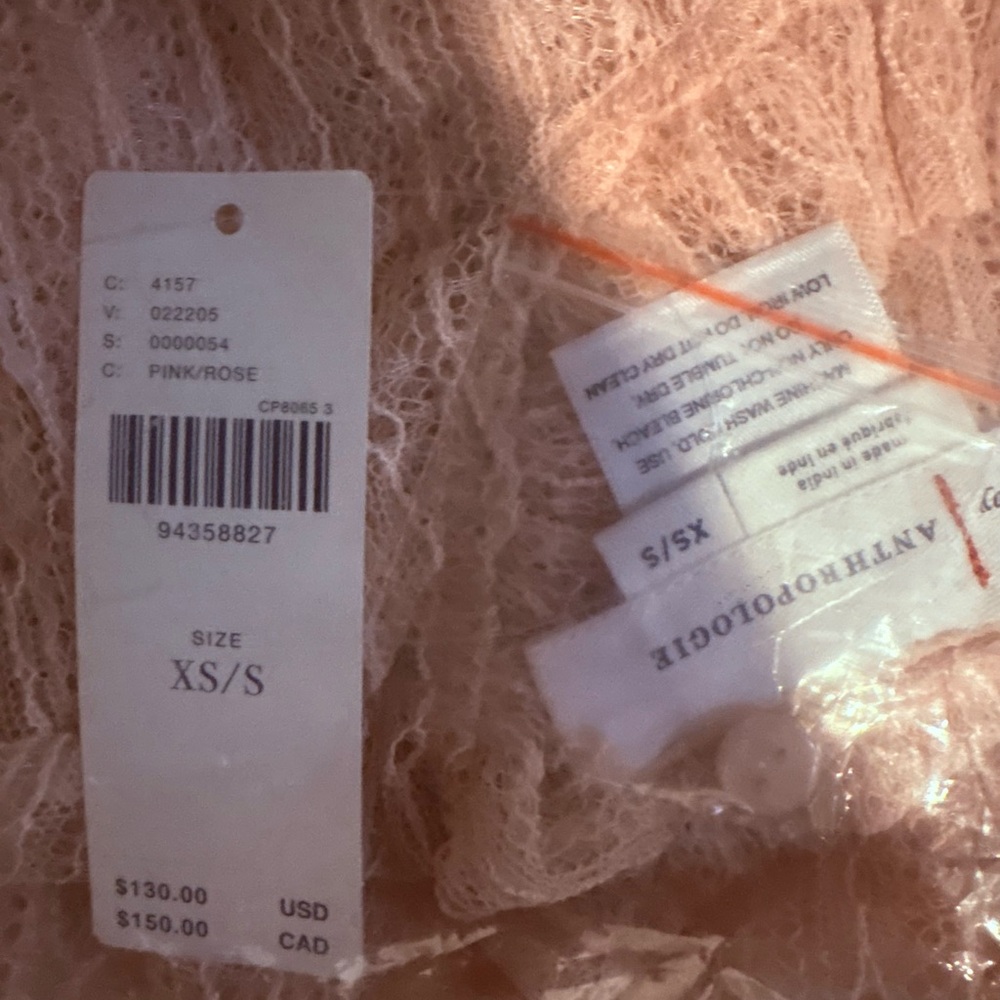 Anthropologie Light Pink Sheer Dress - Picture 5 of 5